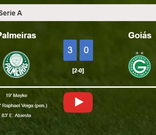 Palmeiras prevails over Goiás 3-0. HIGHLIGHTS