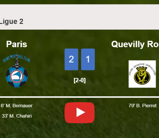 Paris prevails over Quevilly Rouen 2-1. HIGHLIGHTS