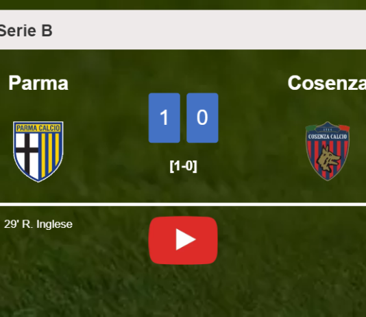 Parma conquers Cosenza 1-0 with a goal scored by R. Inglese. HIGHLIGHTS