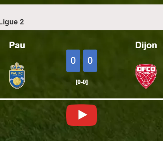 Pau draws 0-0 with Dijon on Saturday. HIGHLIGHTS
