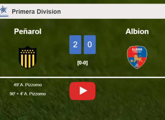A. Pizzorno scores 2 goals to give a 2-0 win to Peñarol over Albion. HIGHLIGHTS