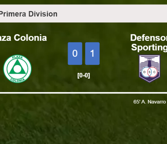 Defensor Sporting defeats Plaza Colonia 1-0 with a goal scored by A. Navarro