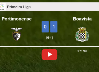 Boavista tops Portimonense 1-0 with a goal scored by Y. Njie. HIGHLIGHTS