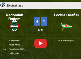 Radomiak Radom annihilates Lechia Gdańsk 4-1 with an outstanding performance. HIGHLIGHTS