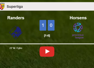 Randers prevails over Horsens 1-0 with a goal scored by M. Egho. HIGHLIGHTS