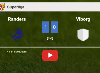 Randers conquers Viborg 1-0 with a goal scored by F. Bundgaard. HIGHLIGHTS