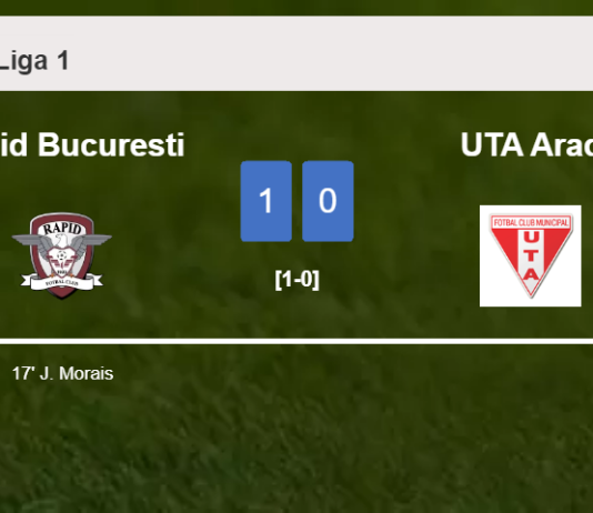 Rapid Bucuresti tops UTA Arad 1-0 with a goal scored by J. Morais