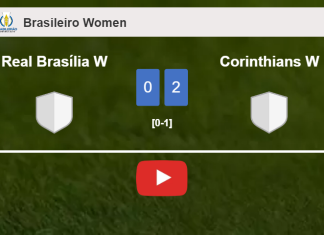 Corinthians W tops Real Brasília W 2-0 on Sunday. HIGHLIGHTS