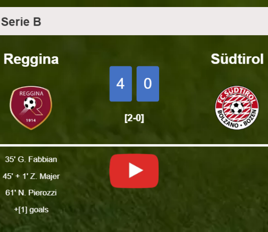 Reggina destroys Südtirol 4-0 after playing a fantastic match. HIGHLIGHTS