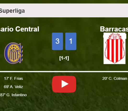 Rosario Central tops Barracas Central 3-1. HIGHLIGHTS