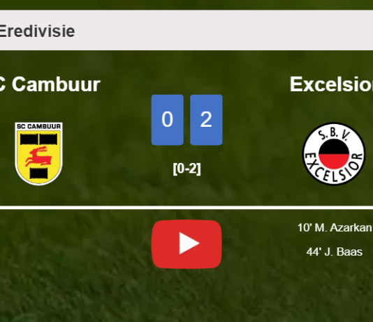 Excelsior tops SC Cambuur 2-0 on Saturday. HIGHLIGHTS