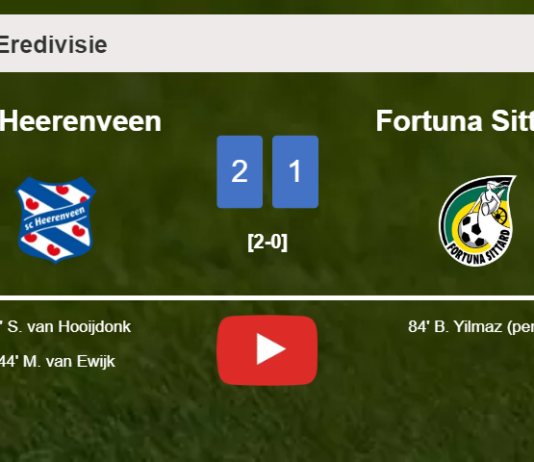 SC Heerenveen prevails over Fortuna Sittard 2-1. HIGHLIGHTS