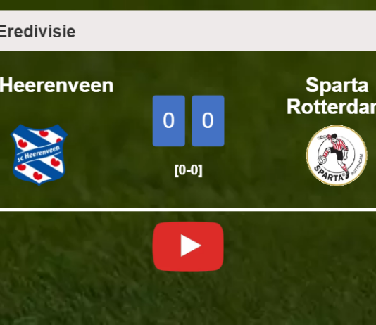 SC Heerenveen draws 0-0 with Sparta Rotterdam on Friday. HIGHLIGHTS