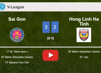 Sai Gon defeats Hong Linh Ha Tinh 3-2. HIGHLIGHTS