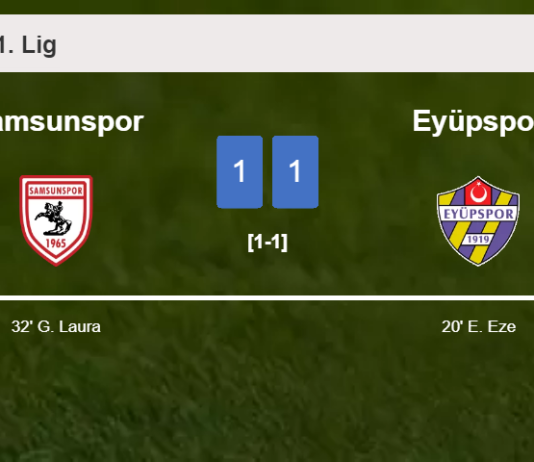 Samsunspor and Eyüpspor draw 1-1 on Saturday