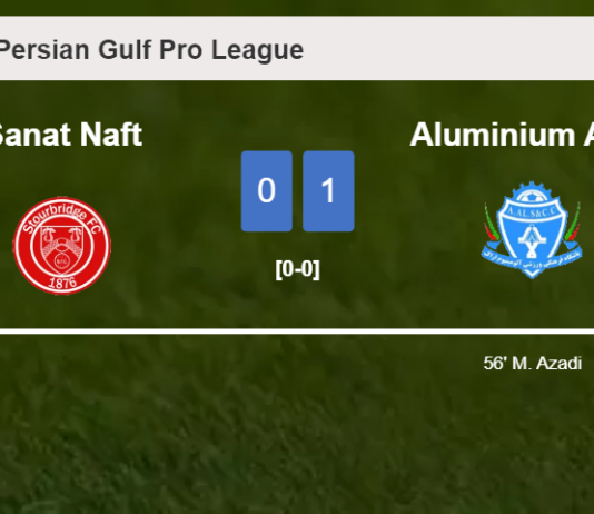 Aluminium Arak prevails over Sanat Naft 1-0 with a goal scored by M. Azadi