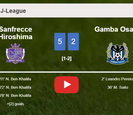 Sanfrecce Hiroshima liquidates Gamba Osaka 5-2 after playing a fantastic match. HIGHLIGHTS