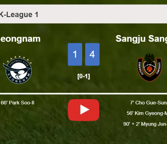 Sangju Sangmu tops Seongnam 4-1. HIGHLIGHTS