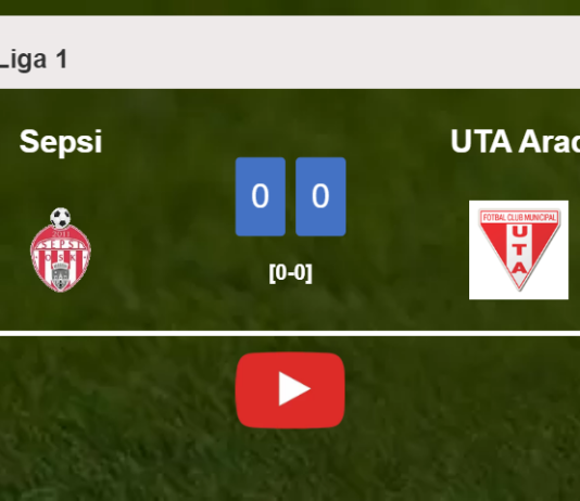 Sepsi draws 0-0 with UTA Arad on Sunday. HIGHLIGHTS