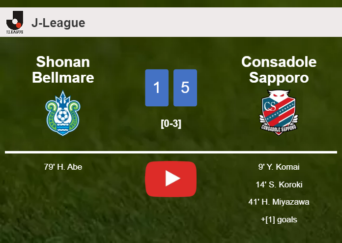 Consadole Sapporo tops Shonan Bellmare 5-1 after playing a incredible ...