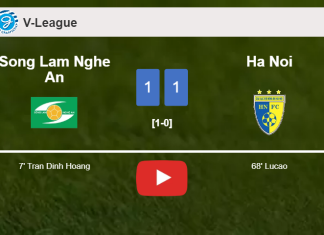 Song Lam Nghe An and Ha Noi draw 1-1 on Friday. HIGHLIGHTS