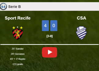 Sport Recife annihilates CSA 4-0 with a superb performance. HIGHLIGHTS