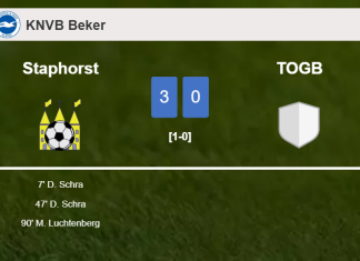 Staphorst defeats TOGB 3-0