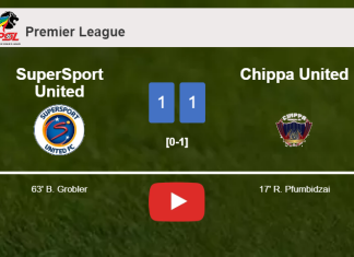 SuperSport United and Chippa United draw 1-1 on Sunday. HIGHLIGHTS