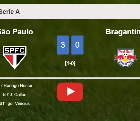 São Paulo tops Bragantino 3-0. HIGHLIGHTS