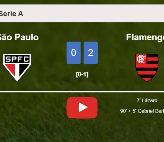 Flamengo overcomes São Paulo 2-0 on Saturday. HIGHLIGHTS