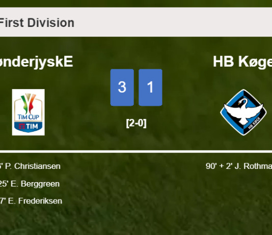 SønderjyskE conquers HB Køge 3-1