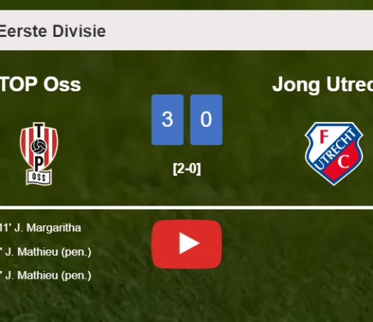 TOP Oss prevails over Jong Utrecht 3-0. HIGHLIGHTS