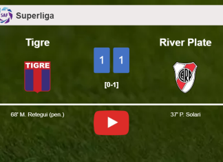 Tigre and River Plate draw 1-1 on Saturday. HIGHLIGHTS