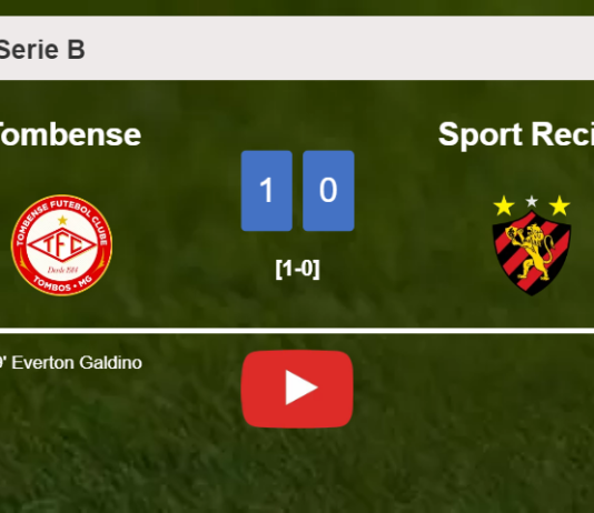 Tombense conquers Sport Recife 1-0 with a goal scored by E. Galdino. HIGHLIGHTS