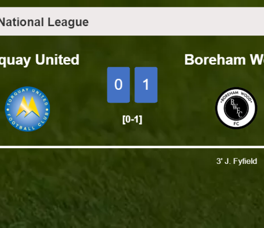 Boreham Wood prevails over Torquay United 1-0 with a goal scored by J. Fyfield