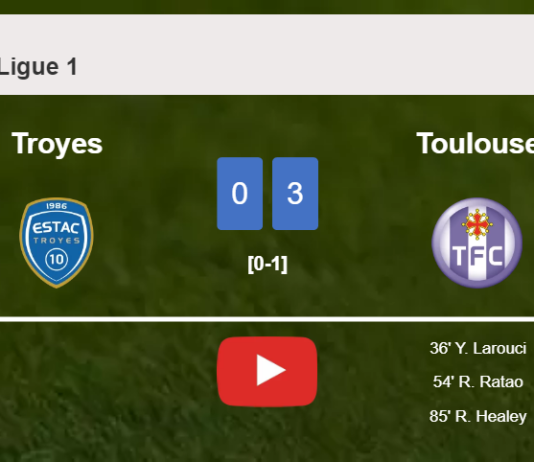 Toulouse beats Troyes 3-0. HIGHLIGHTS