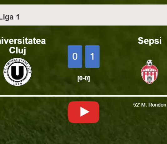 Sepsi conquers Universitatea Cluj 1-0 with a goal scored by M. Rondon. HIGHLIGHTS