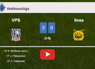 VPS defeats Ilves 3-0. HIGHLIGHTS