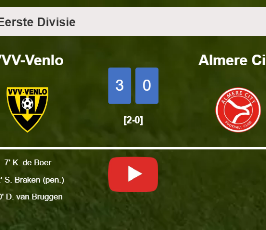 VVV-Venlo defeats Almere City 3-0. HIGHLIGHTS