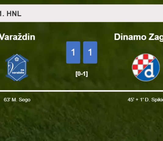 Varaždin and Dinamo Zagreb draw 1-1 on Friday