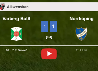 Varberg BoIS steals a draw against Norrköping. HIGHLIGHTS