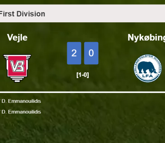 D. Emmanouilidis scores a double to give a 2-0 win to Vejle over Nykøbing
