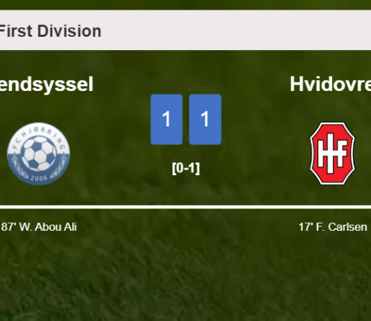 Vendsyssel grabs a draw against Hvidovre