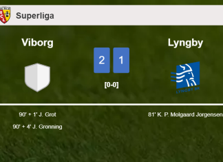 Viborg recovers a 0-1 deficit to conquer Lyngby 2-1