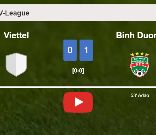 Binh Duong prevails over Viettel 1-0 with a goal scored by A. . HIGHLIGHTS