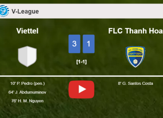 Viettel overcomes FLC Thanh Hoa 3-1 after recovering from a 0-1 deficit. HIGHLIGHTS