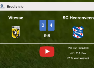 SC Heerenveen defeats Vitesse 4-0 with 3 goals from S. van. HIGHLIGHTS