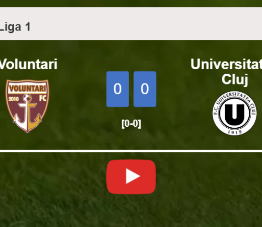 Voluntari draws 0-0 with Universitatea Cluj on Friday. HIGHLIGHTS