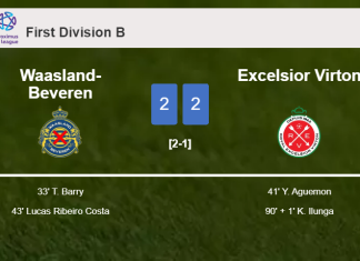Waasland-Beveren and Excelsior Virton draw 2-2 on Saturday