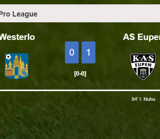 AS Eupen prevails over Westerlo 1-0 with a goal scored by I. Nuhu
